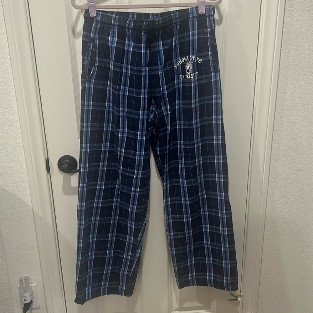 Sonoma State University Blue Plaid Pajama Pants *Size XL*